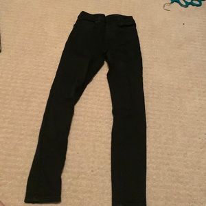 black high-rised jeans
